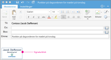 En mail med signaturfelt