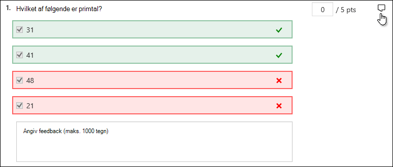 Svar på tests.