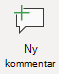 Knappen Ny kommentar i Visio.
