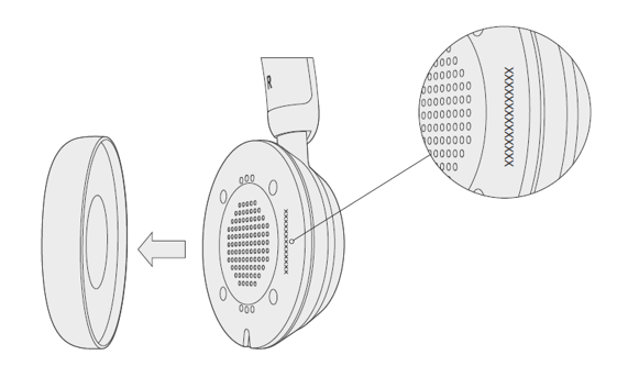 Microsoft Modern USB Headset med ørepude fjernet