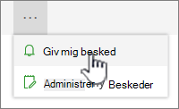 Kommandoen Giv mig besked