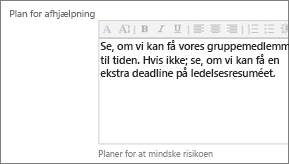 Plan for afhjælpning