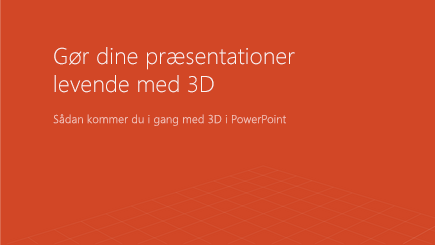 Skærmbillede af forsiden på en 3D-PowerPoint-skabelon