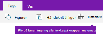 Knappen Matematik under fanen Tegn
