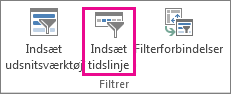 Indsæt Tidslinje under fanen Analyse