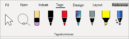 Microsoft 365 Tegneværktøjer penne