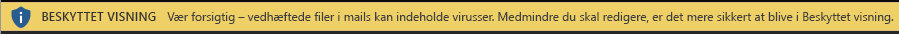 Beskyttet visning af upålidelige vedhæftede filer i mails