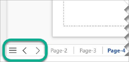 Viser flere sider for diagrammer i Visio