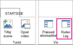 Knappen for ruden Lag på fanen Hjem i Power-plotning