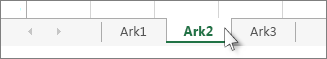 Klik på fanen Ark