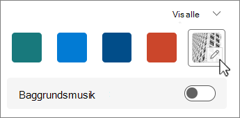 Skærmbillede af knappen Rediger baggrundsbillede