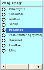 Eksempel på et ActiveX-objekt af typen liste