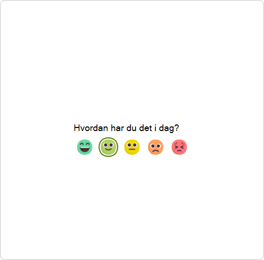 Besvar indtjekning – vælg en emoji