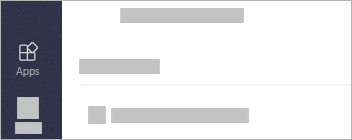Apps er i venstre side af Teams nederst på siden.