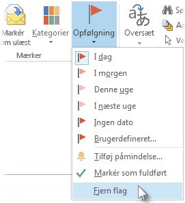 Kommandoen Fjern flag på båndet