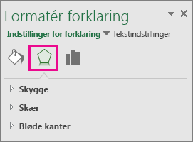 Opgaveruden Formatér forklaringseffekter