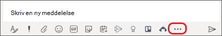 Felt, hvor du skriver Meddelelser i Microsoft Teams