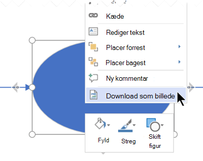 Højreklik på markeringen, og vælg derefter Download som billede.