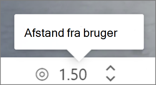 Afstand fra brugergrænseflade