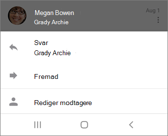 Besvare mail i Outlook Mobile