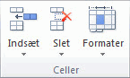 Billede af Excel-båndet