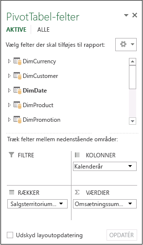 Pivottabelfeltliste