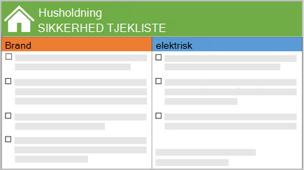 Konceptbillede af en sikkerhedstjekliste