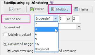 Sidetilpasning og -håndtering