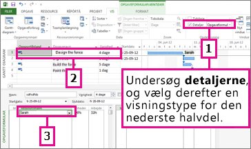 Billede af opdeling af et vindue for at opnå en kombinationsvisning