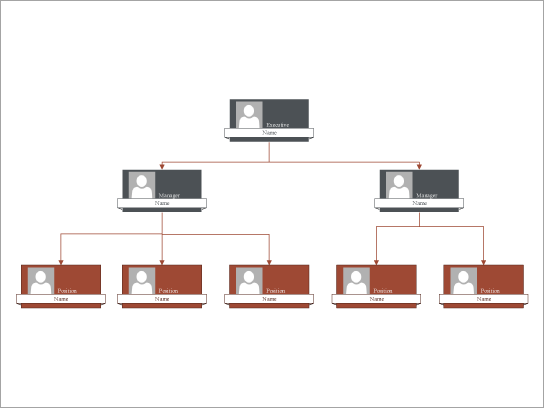 Download Hierarchical Organization ChartTemplate