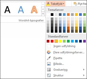 Kommandoen Tekstfyld