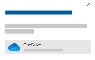 Billede, der viser prompten Upload til OneDrive