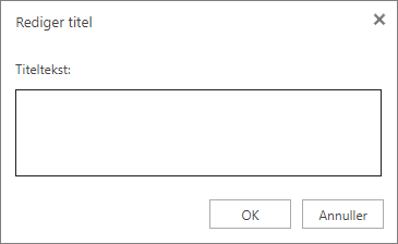 Redigere feltet Titel