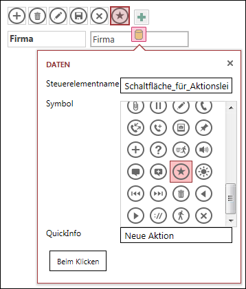 Add custom controls in an access app