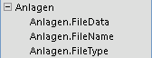 Ein Anlagefeld im Aufgabenbereich 'Feldliste'