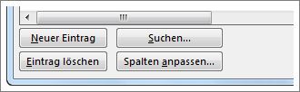 Optionen zum Erstellen oder Ändern einer Adressliste