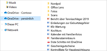 Explorer mit ausgewählter OneDrive-Personal geöffnet