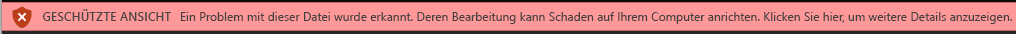 Geschützte Ansicht für Dokumente, für die die Office-Dateiüberprüfung fehlschlägt