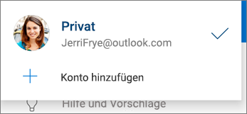 Konto hinzufügen in der OneDrive-App für Android
