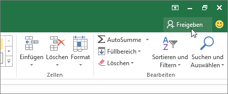 Cursor beim Klicken auf das Symbol "freigeben"