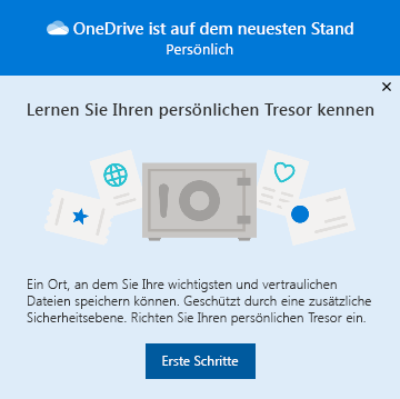 Erste Schritte mit dem Persönlichen Tresor