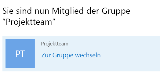 Beitreten zu einer Gruppe in Outlook