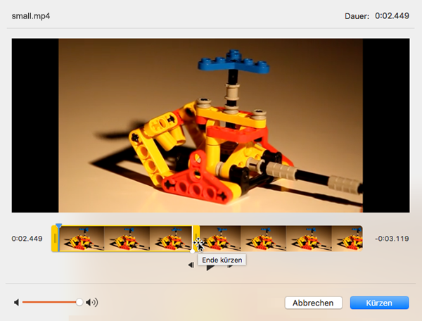 Kürzen von Videos