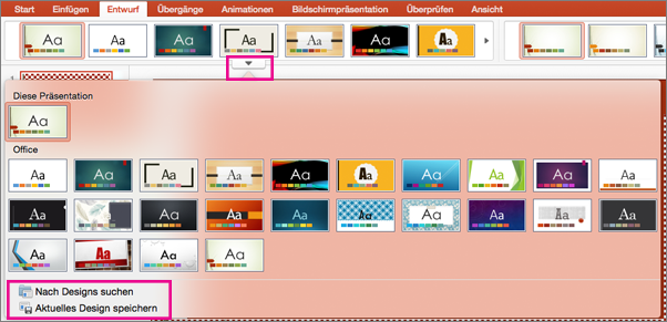 PPT für Mac – „Design speichern“
