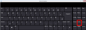 Windows 10-Bildschirmtastatur mit ROLLEN-TASTE