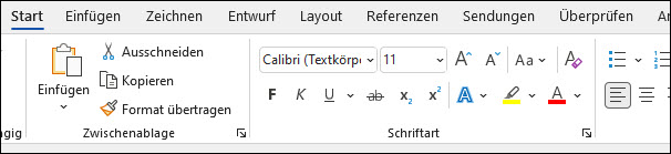 Formatieren von Text in Word