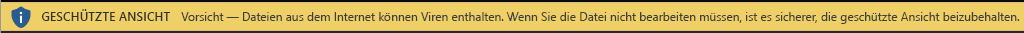 Geschützte Ansicht für ein Dokument aus dem Internet
