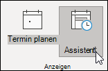 Terminplanungs-Assistent anzeigen