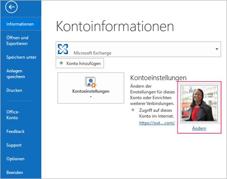 Fotolink in Outlook ändern