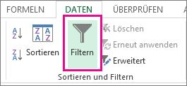 Schaltfläche "Filtern"